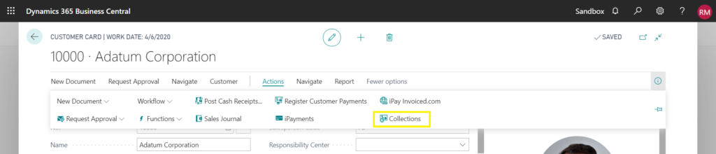 Microsoft Dynamics 365 Business Central Collections